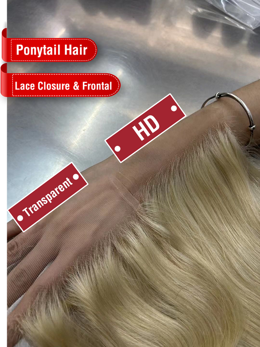 Ponytail Hair Color 613# Lace Closure/Frontal