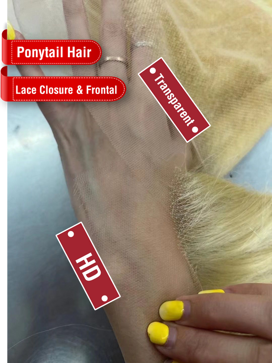 Ponytail Hair Color 613# Lace Closure/Frontal