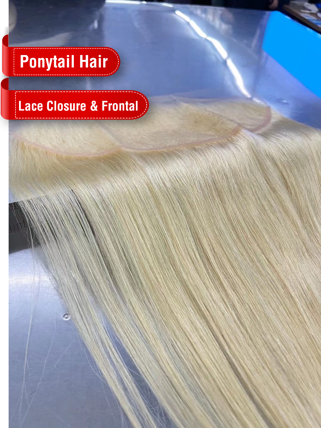 Ponytail Hair Color 613# Lace Closure/Frontal