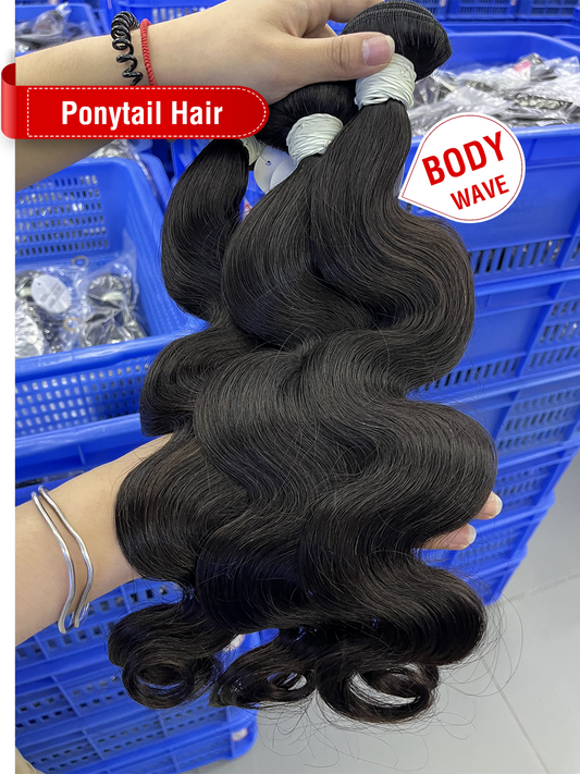 Ponytail Hair Natural Color Bundle