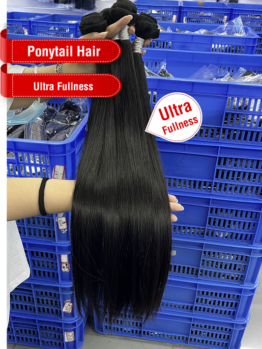 Ponytail Hair Natural Color Bundle - Ultra Fullness