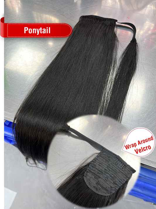Drawstring/Wrap Around Velcro Ponytail