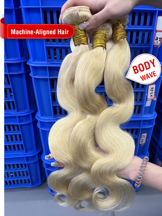 Machine-Aligned Hair Color 613# Bundle