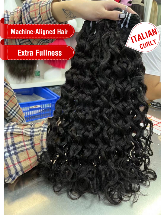 Machine-Aligned Hair Natural Color Bundle - Extra Fullness