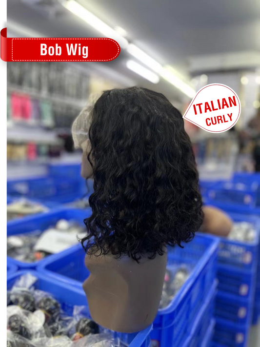 Natural Color 13x4 Transparent Lace Bob Wig