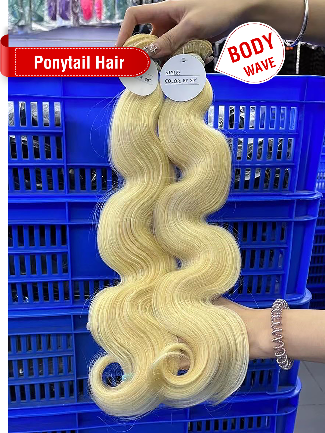 Ponytail Hair Color 613# Bundle