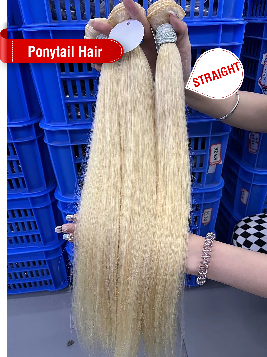 Ponytail Hair Color 613# Bundle