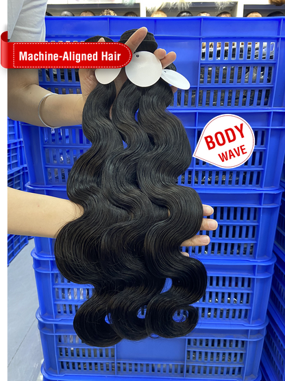Machine-Aligned Hair Natural Color Bundle