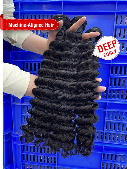 Machine-Aligned Hair Natural Color Bundle