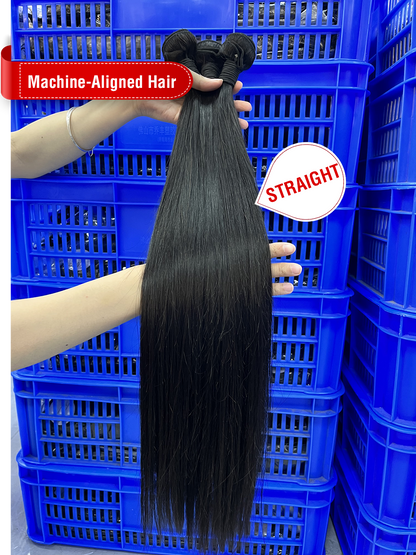 Machine-Aligned Hair Natural Color Bundle