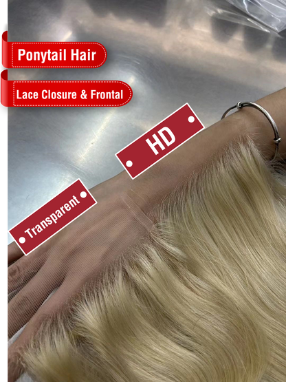 Ponytail Hair Color 613# Lace Closure/Frontal