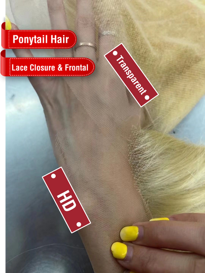 Ponytail Hair Color 613# Lace Closure/Frontal