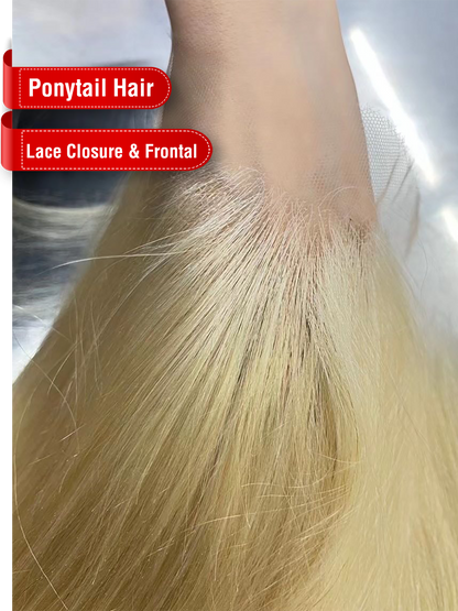 Ponytail Hair Color 613# Lace Closure/Frontal