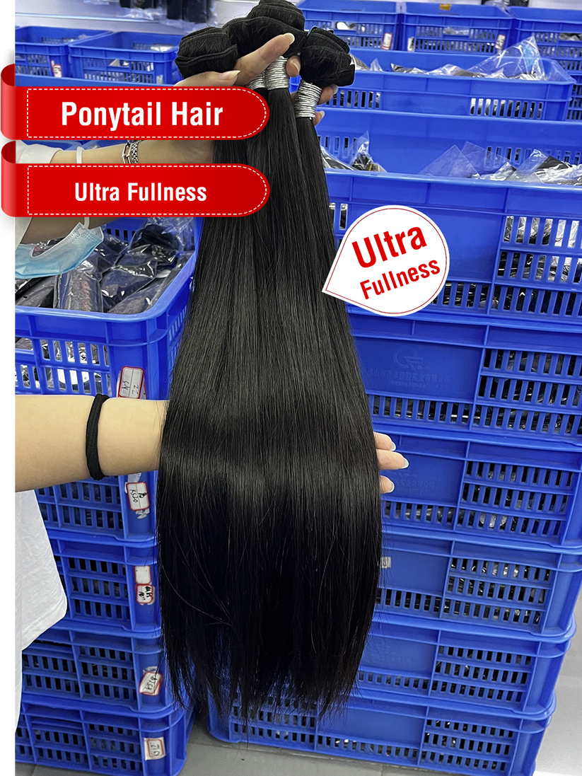 Ponytail Hair Natural Color Bundle - Ultra Fullness – iGoddessHair