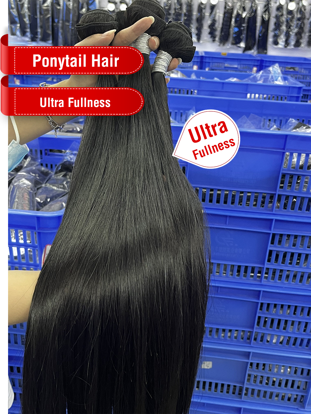 Ponytail Hair Natural Color Bundle - Ultra Fullness