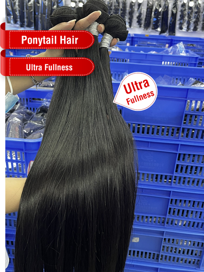 Ponytail Hair Natural Color Bundle - Ultra Fullness