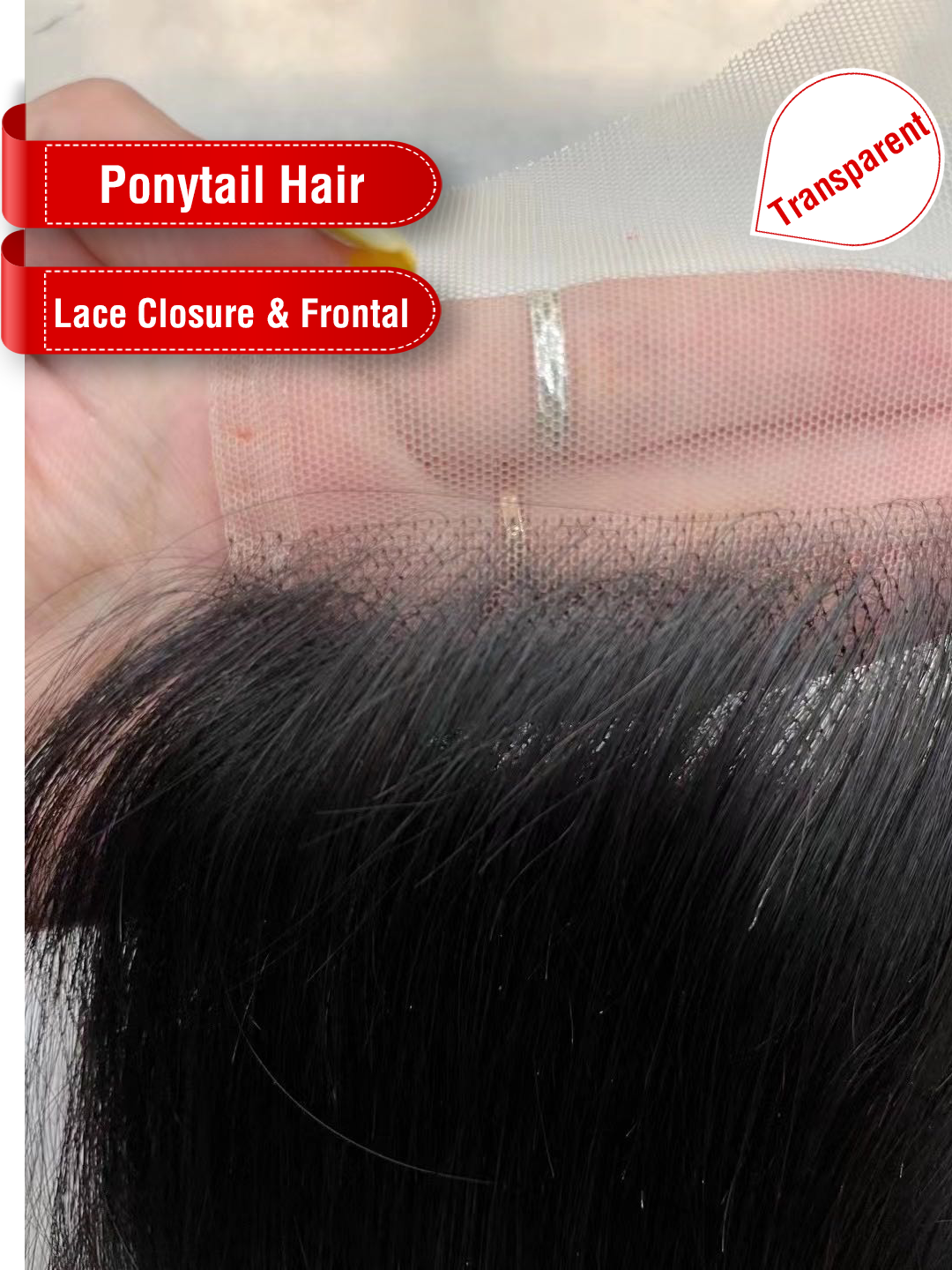 Ponytail Hair Natural Color Lace Closure/Frontal