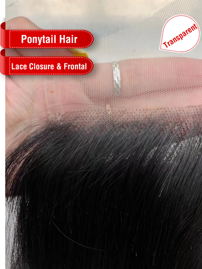 Ponytail Hair Natural Color Lace Closure/Frontal