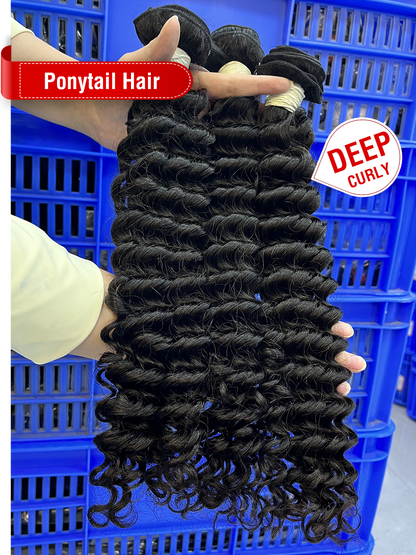 Ponytail Hair Natural Color Bundle