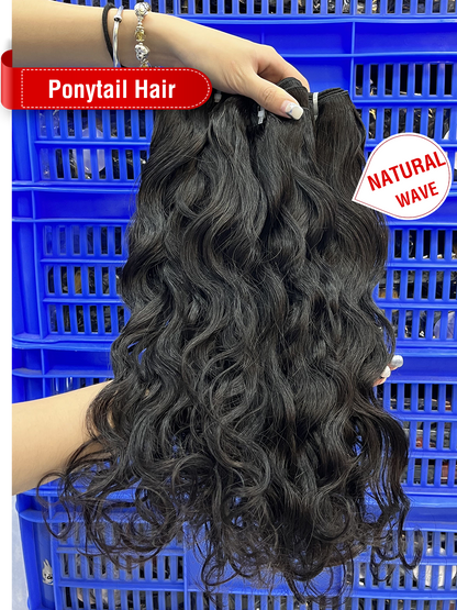 Ponytail Hair Natural Color Bundle