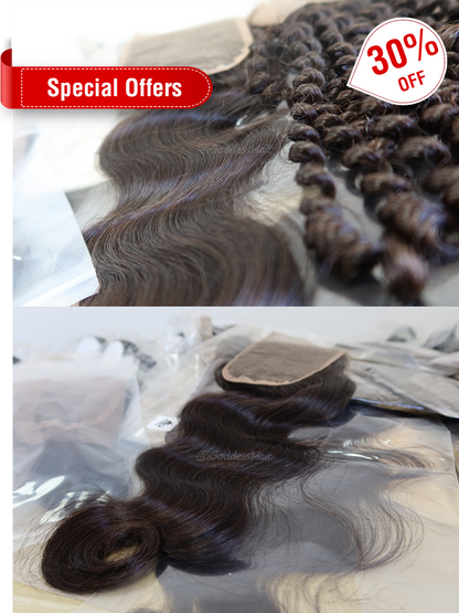 Ponytail Hair Natural Color Swiss Lace (Medium Brown) Lace Piece