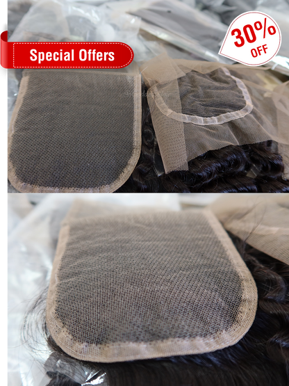 Ponytail Hair Natural Color Swiss Lace (Medium Brown) Lace Piece