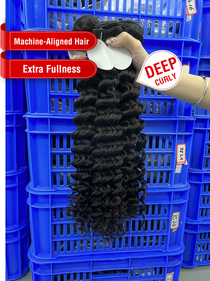 Machine-Aligned Hair Natural Color Bundle - Extra Fullness