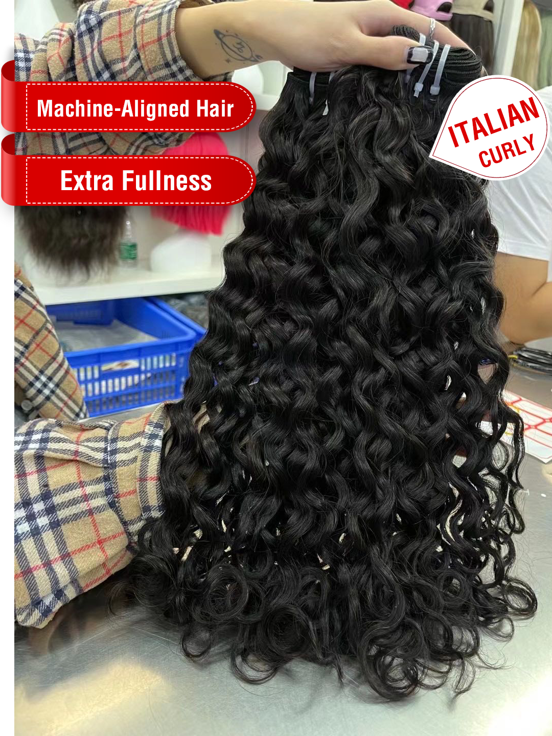 Machine-Aligned Hair Natural Color Bundle - Extra Fullness