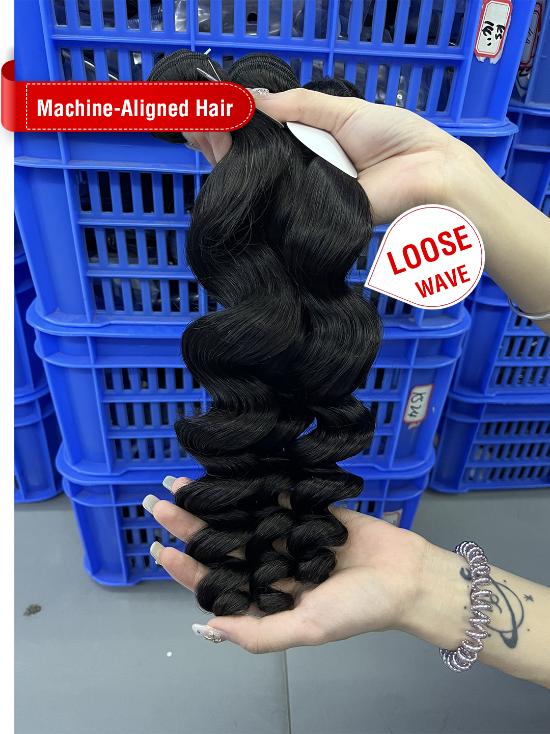 Machine-Aligned Hair Natural Color Bundle