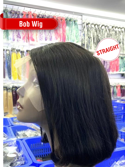 Natural Color 13x4 Transparent Lace Bob Wig