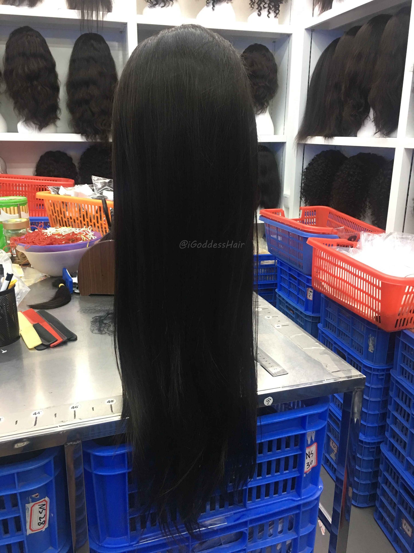 Machine-Aligned Hair Full Lace Wig