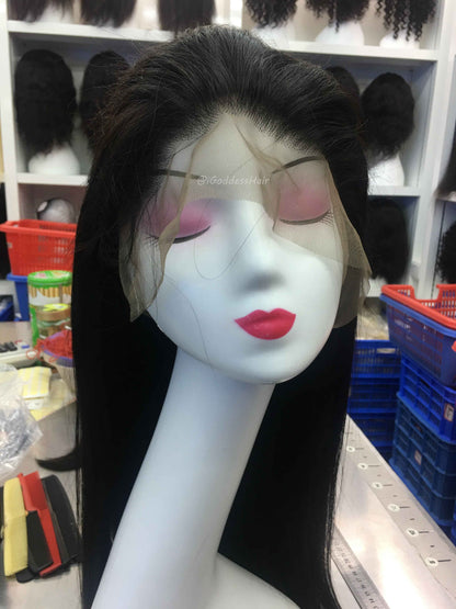 Machine-Aligned Hair Full Lace Wig